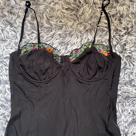 NWOT Princess Polly Black Floreto Mini Dress - Picture 6 of 15